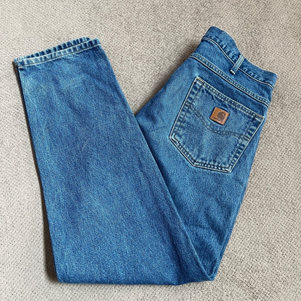 Vintage 2000s Carhartt B17 DST Relaxed Fit Jeans Blue Denim 34x32